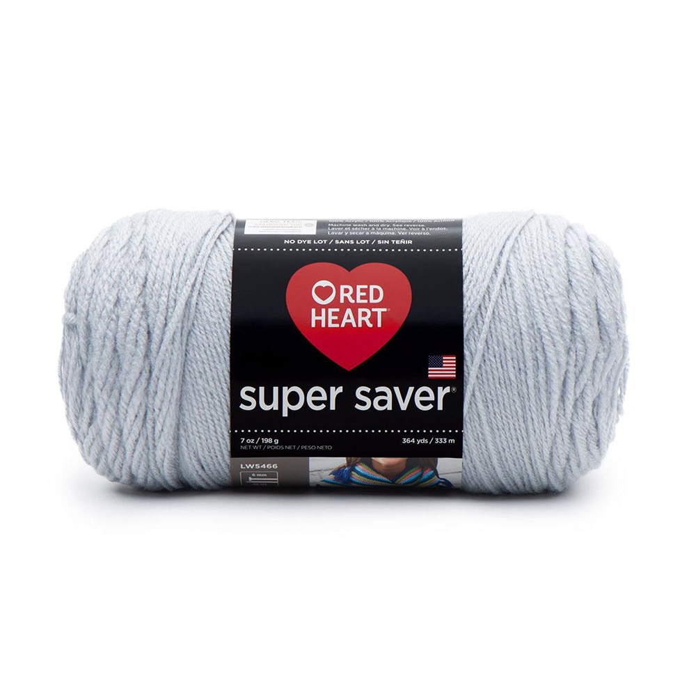 Craft Supplies, Art & School, Coats & Clark, Red Heart, Super Saver, Yarn, 583675, Light Grey